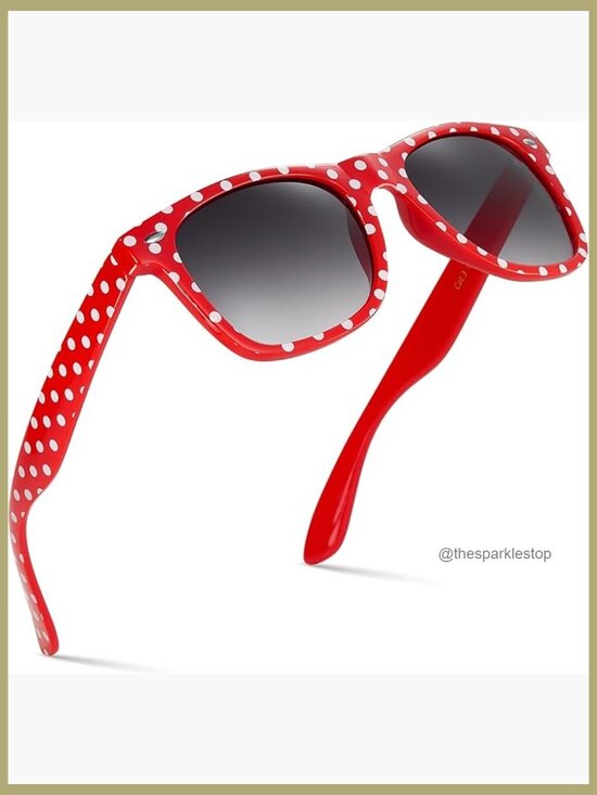 Retro Polka Dot Sunglasses UV400 Protection Polycarbonate Frames main image 5